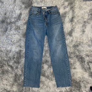 Abercrombie and Fitch Jeans “The Dad High Rise”  size 26 regular in light blue